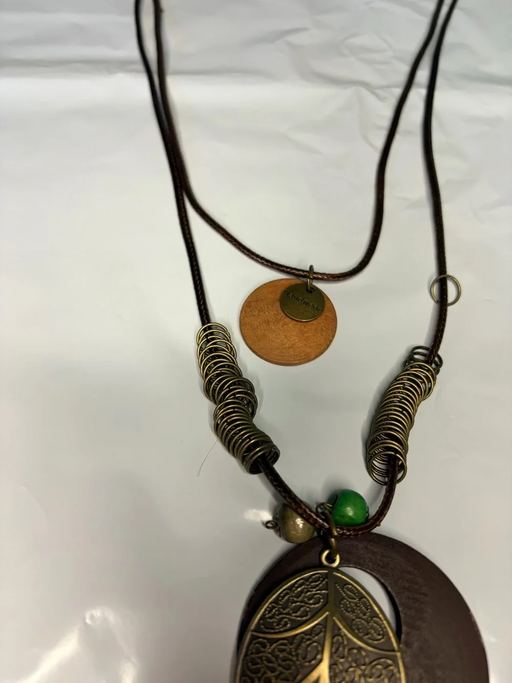 Bohemian Brown & Gold Leaf Layered Necklace